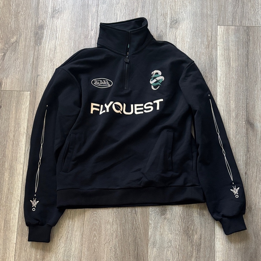 Black Half-Zip Sweater